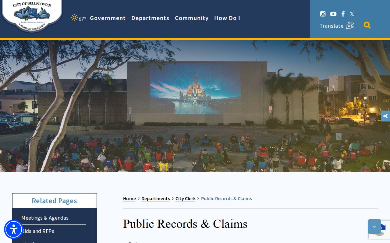 Bellflower residents directory city public records archive